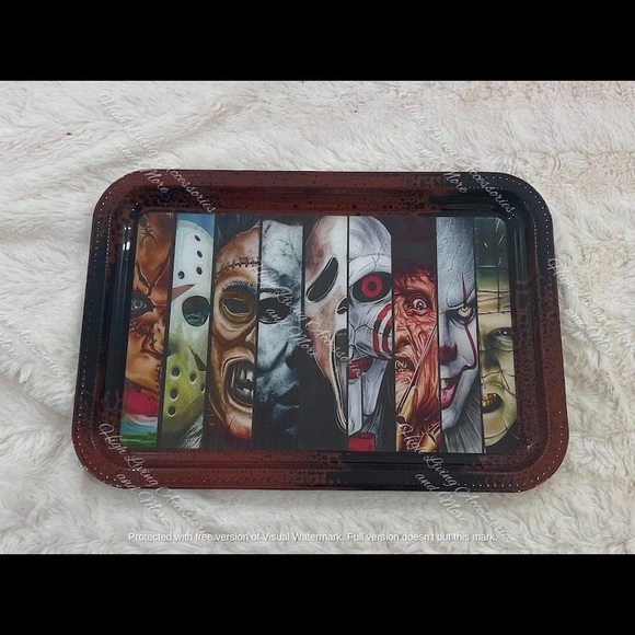Horror Films Rolling/Trinket/Makeup/Decorative Tray - Picture 1 of 1